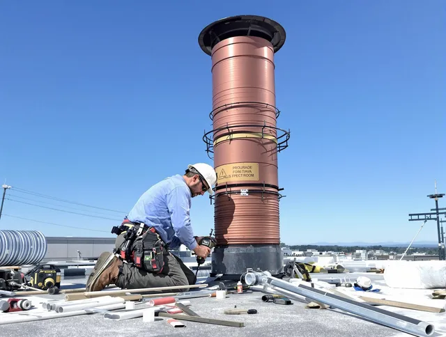 Installed chimney liner by North Smithfield Chimney Sweep in North Smithfield, RI