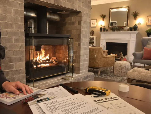 North Smithfield Chimney Sweep verifying fireplace safety measures in North Smithfield, RI