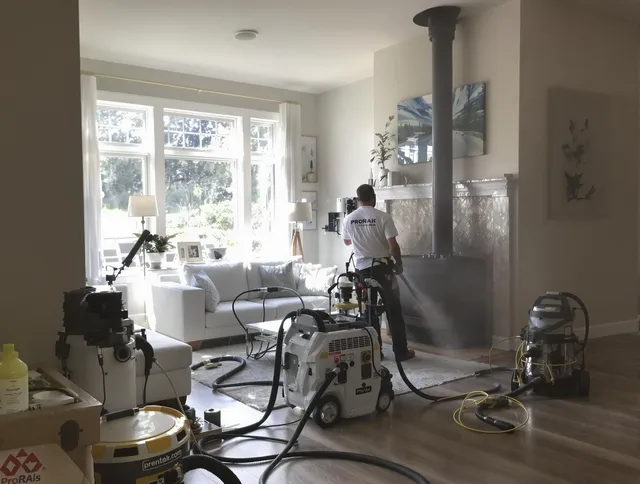Soot removal service by North Smithfield Chimney Sweep for a fireplace in North Smithfield, RI